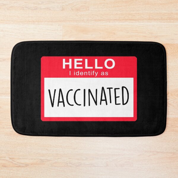 Item preview, I identify as Vaccinated Hello Sticker Design  designed and sold by trendyzcom.
