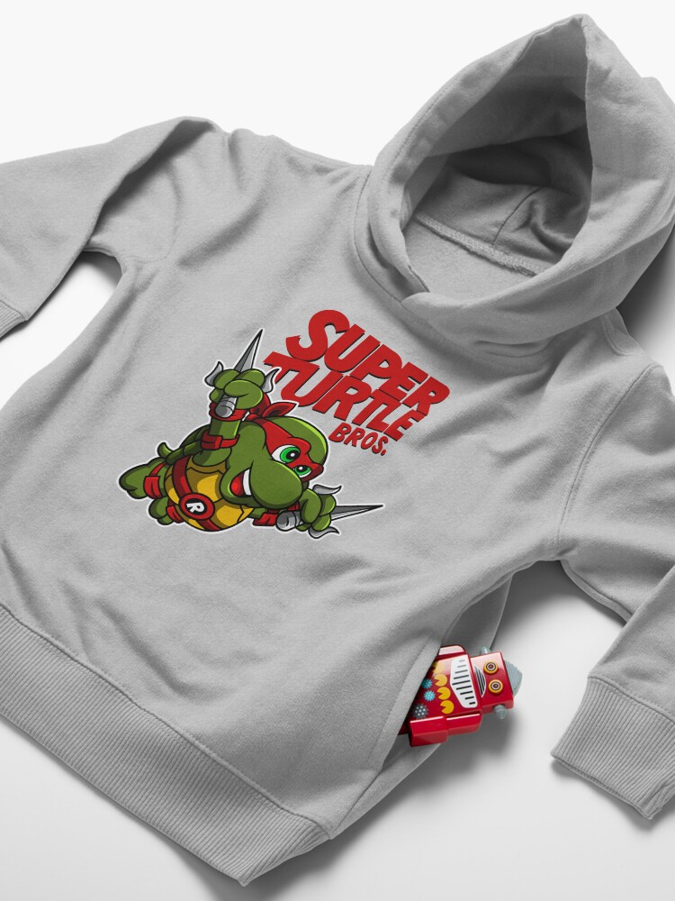 Alternate view of Super Turtle Bros - Raph Toddler Pullover Hoodie
