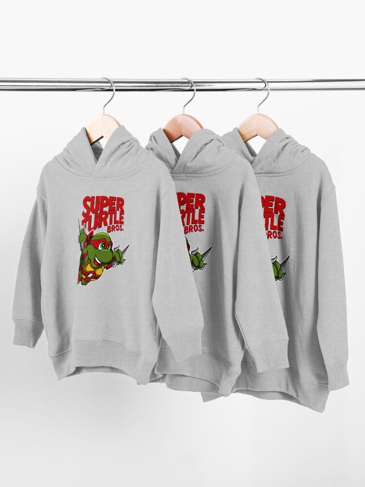 Alternate view of Super Turtle Bros - Raph Toddler Pullover Hoodie