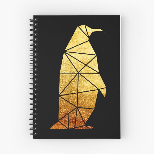 Item preview, gold metallic geometric penguin designed and sold by Zevy-Darling.