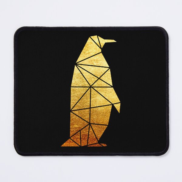 Item preview, gold metallic geometric penguin designed and sold by Zevy-Darling.