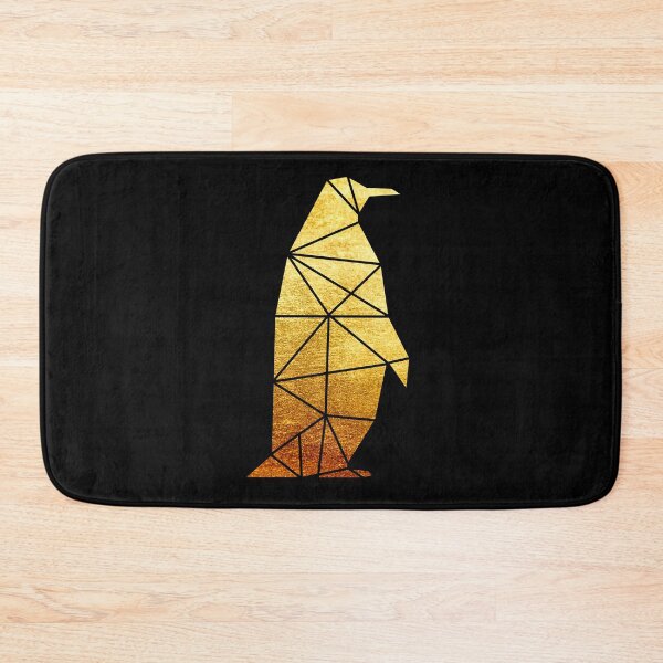 Item preview, gold metallic geometric penguin designed and sold by Zevy-Darling.