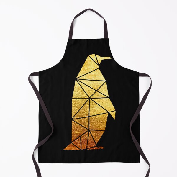 Item preview, gold metallic geometric penguin designed and sold by Zevy-Darling.