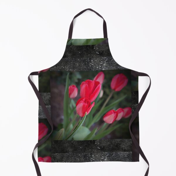 Artikelvorschau, Reizende rote Tulpen mit Distressed Frame Flower Design entworfen und verkauft von EarthArtDesigns.