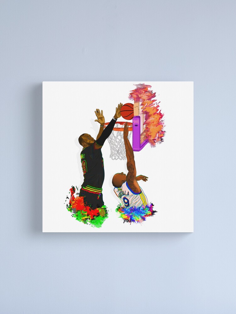 The Block! LeBron James Art Canvas Print