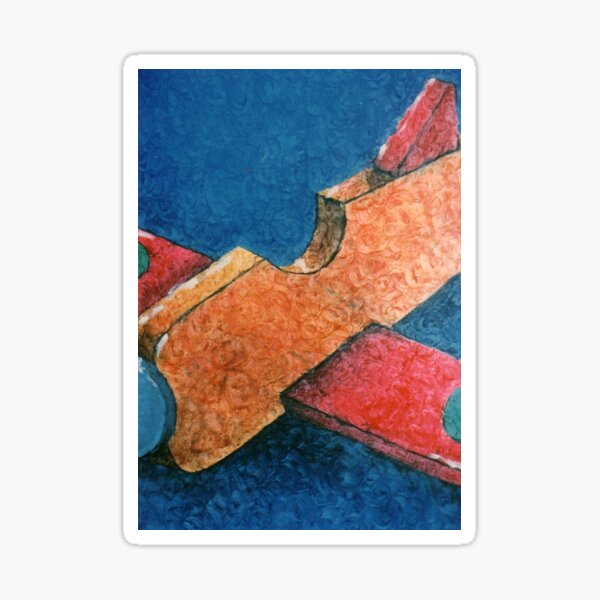 Item preview, Orange wooden plane designed and sold by Jonesyinc.
