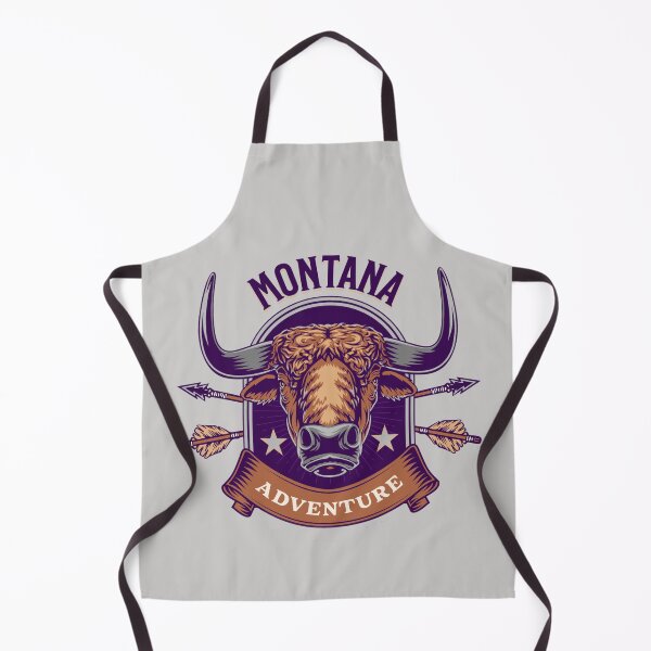 Item preview, Glacier National Park Western Bison Head Arrows Travel Vintage Montana designed and sold by CattlettArt.