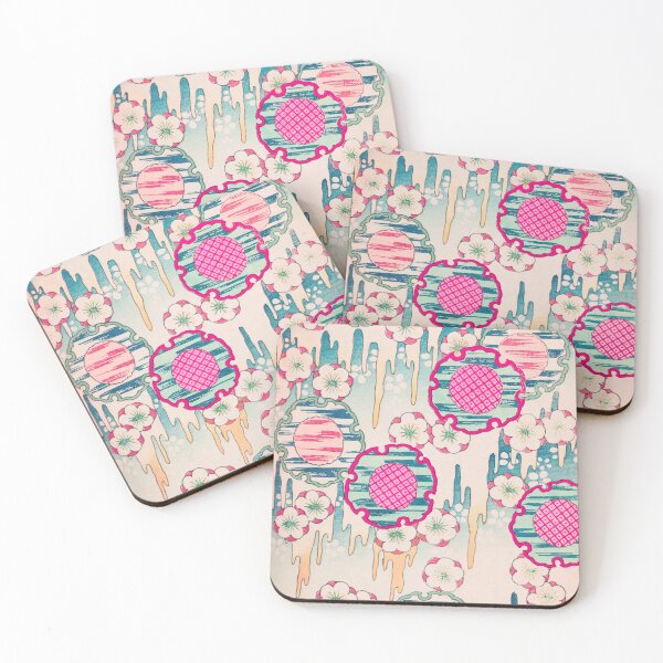 Item preview, Abstract Floral Print Vintage Japanese Retro Pattern designed and sold by VintageArchive.