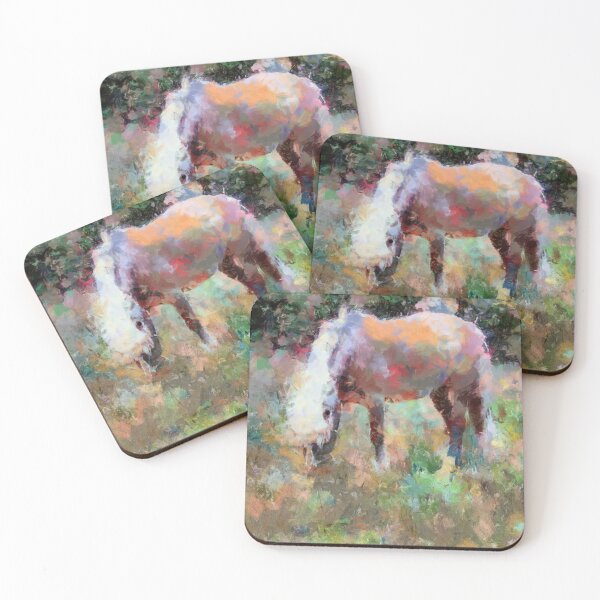 Item preview, Haflinger Horse grazing in a Field of Wildflowers  designed and sold by JanineRileyArt.