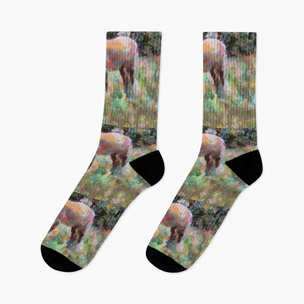 Item preview, Haflinger Horse grazing in a Field of Wildflowers  designed and sold by JanineRileyArt.