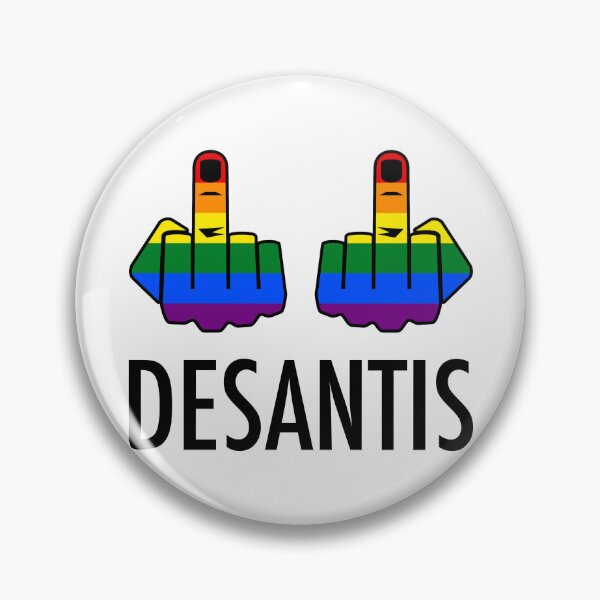 Item preview, FCK Desantis X 2 - Censored with 2 Rainbow Middle Fingers designed and sold by Thelittlelord.