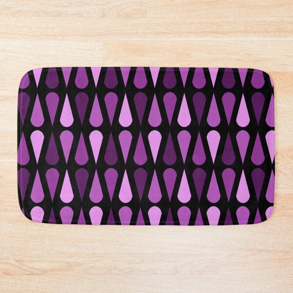 Item preview, Retro Midcentury Teardrops Black Purple designed and sold by thepixelgarden.