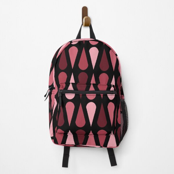 Item preview, Retro Midcentury Teardrops Black Red designed and sold by thepixelgarden.