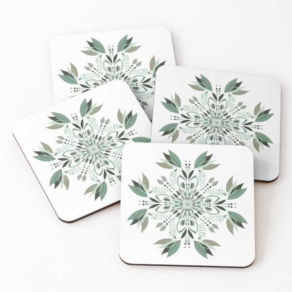 Item preview, Mint Symmetrical Mandala designed and sold by WalkSimplyArt.