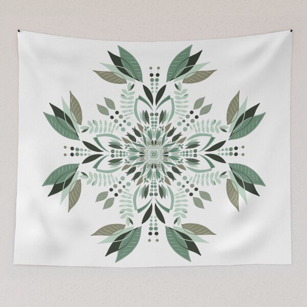 Item preview, Mint Symmetrical Mandala designed and sold by WalkSimplyArt.