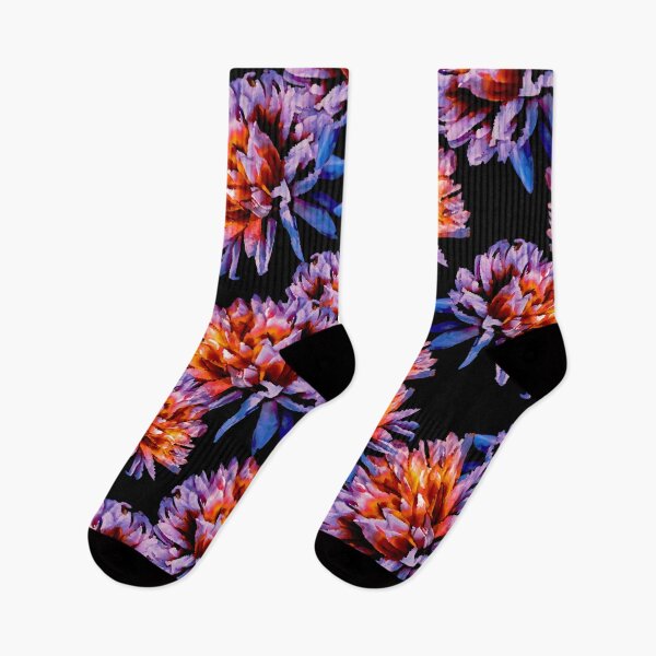 Item preview, Vibrant Dahlias Black Background designed and sold by PrintablePics.