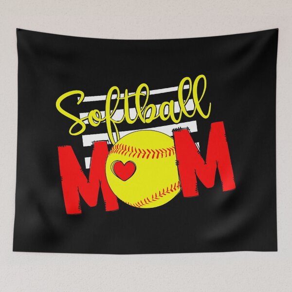Item preview, Lanzamiento rápido de corazón de mamá de softbol designed and sold by 99Fastpitch.