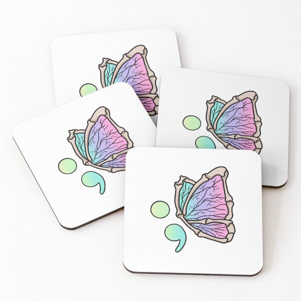 Item preview, Skeleton Butterfly Semicolon designed and sold by pizzafairy.