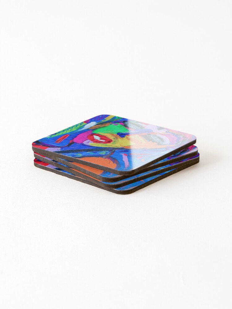 Thumbnail 4 of 5, Coasters (Set of 4), Carla designed and sold by RandaRubyRed.