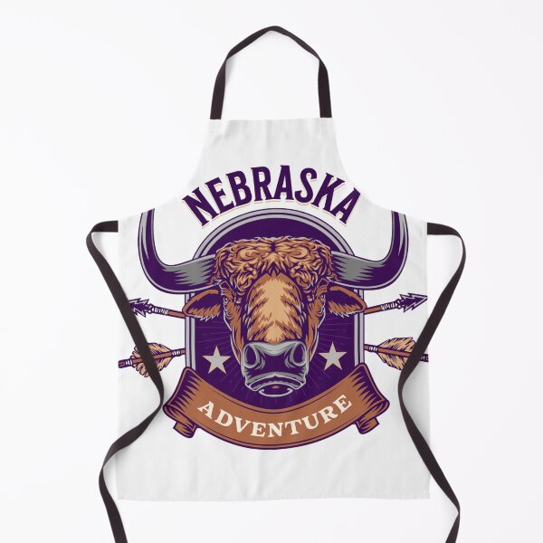 Item preview, Bison Head Arrows Big Red Huckers Vintage Nebraska designed and sold by CattlettArt.