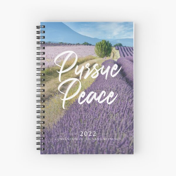 Pursue Peace (Lavender Field) Spiral Notebook