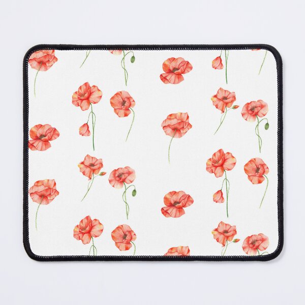 Artikelvorschau, Aquarell Pastell rote Mohnblumen entworfen und verkauft von silviaol.