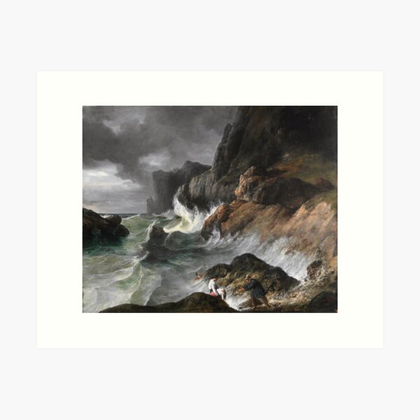Item preview, Horace Vernet - Stormy Coast Scene After A Shipwreck designed and sold by artcenter.