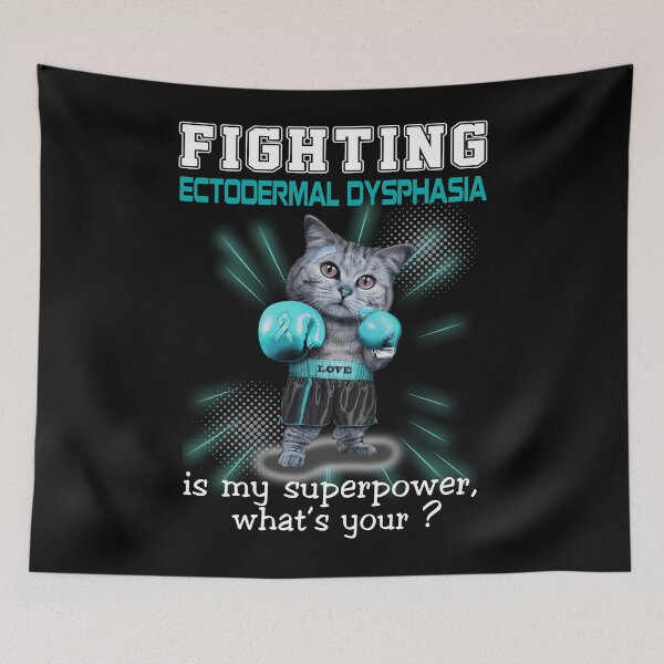Item preview, Funny Cat Fighting Ectodermal Dysphasia Is My Superpower What's Your designed and sold by Kohend.