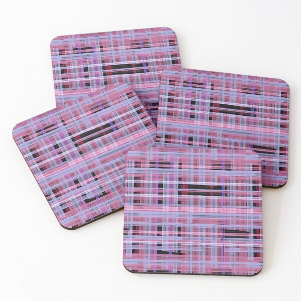 Item preview, Glitchy Plaid Pink Purple and Black Seamless Pattern designed and sold by rhombusOnion.