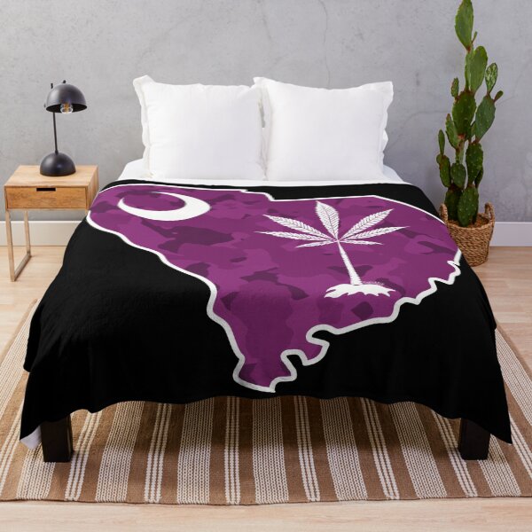 Item preview, Hot pink Camo South Carolina State Flag Stoner Parody-Marijuana Leaf-White Outline designed and sold by YomeHayin.