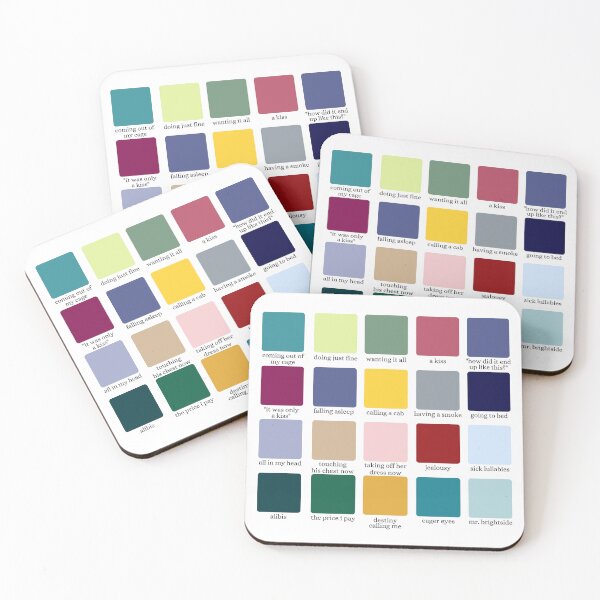Item preview, the killers mr brightside color palette designed and sold by kdierksart.