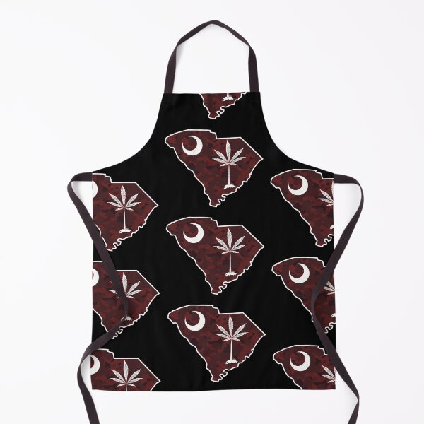 Item preview, Dark Red Camo South Carolina State Flag Stoner Parody-Marijuana Leaf-White Outline  designed and sold by YomeHayin.