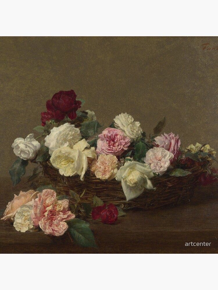 Ignace-Henri-Theodore Fantin-Latour - A Basket Of Roses by artcenter
