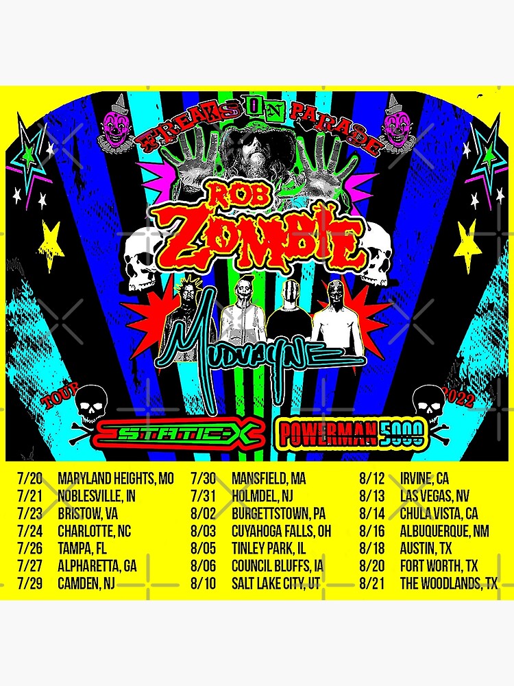 "rob freaks on parade tour dates 2022 masmai" Poster by clowlessy