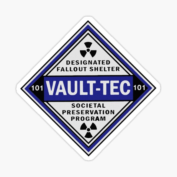 Vista previa del artículo con la obra «Vault Tec | Inspirado en Fallout | Decoración de pared para el hogar | HECKINFAROUT», diseñado y vendido por Two Otters Co.