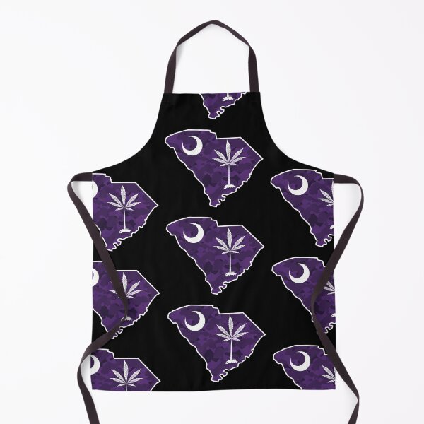 Item preview, Purple Camo South Carolina State Flag Stoner Parody-Marijuana Leaf-White Outline  designed and sold by YomeHayin.