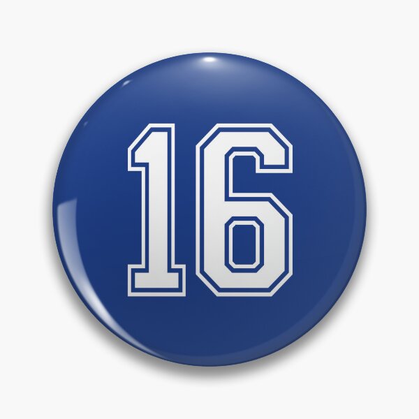 Item preview, Retro White Number 16 - Jersey Shirt designed and sold by PulpTrends.