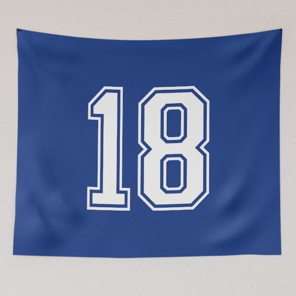 Item preview, Retro White Number 18 - Jersey Shirt designed and sold by PulpTrends.
