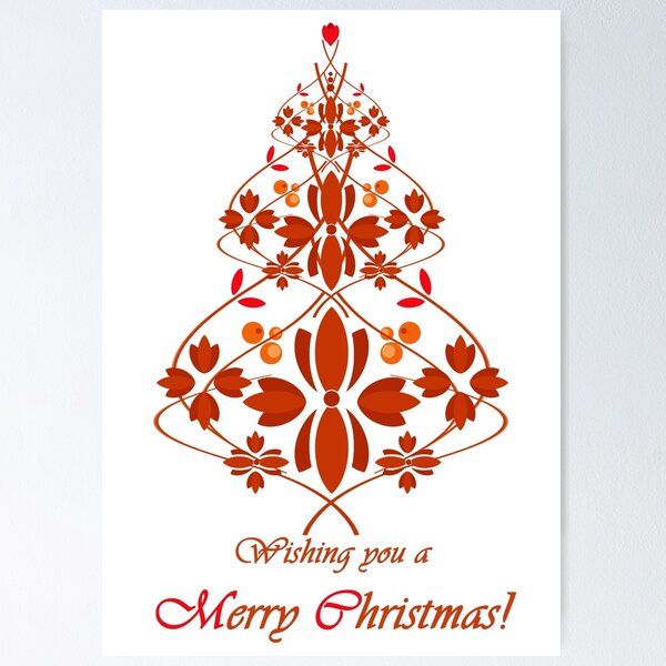 Item preview, Whishing you a Merry Christmas! mistletoe christmas tree designed and sold by thisislaz.