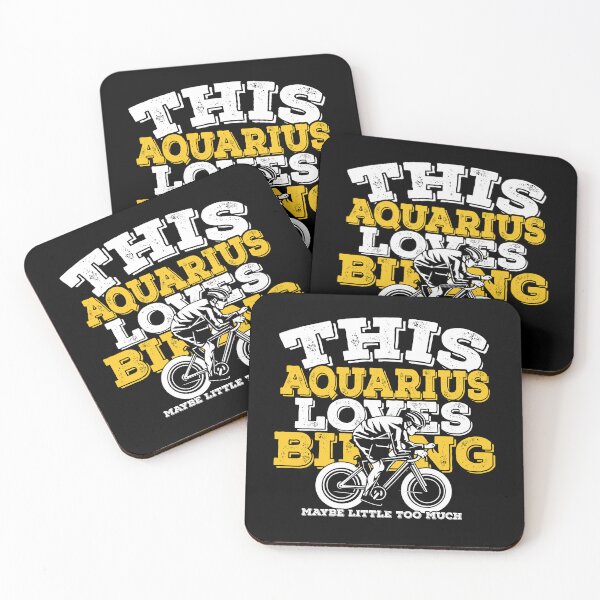 Item preview, Horoscope Zodiac Sign Aquarius Loves Biking designed and sold by TheCrazyBear.