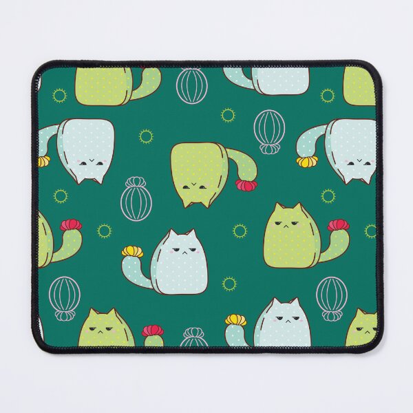 Item preview, Cactus Cats on Lush Green designed and sold by Sophia Adalaine Zhou.
