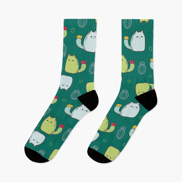 Item preview, Cactus Cats on Lush Green designed and sold by Sophia Adalaine Zhou.