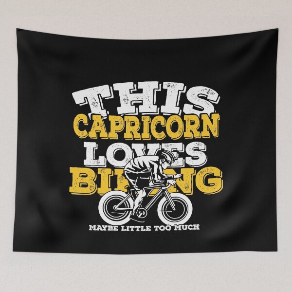 Item preview, Horoscope Zodiac Sign Capricorn Loves Biking designed and sold by TheCrazyBear.