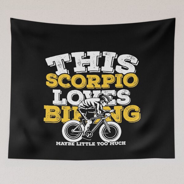 Item preview,  Horoscope Zodiac Sign Scorpio Loves Biking designed and sold by TheCrazyBear.