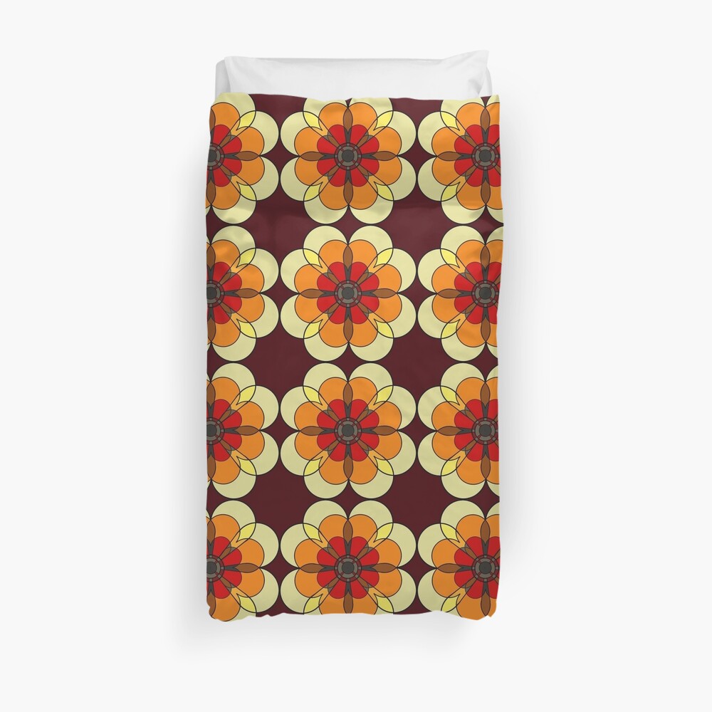 Retro Marigold Duvet Cover