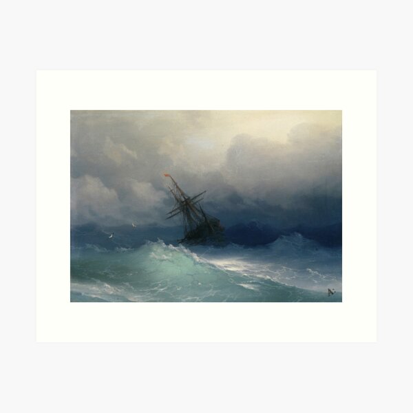 Item preview, Ivan Ayvazovsky - Ship On Stormy Seas designed and sold by artcenter.