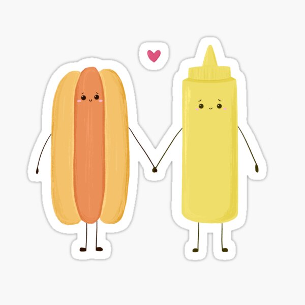 Item preview, Hot Dog & Mustard, True Love designed and sold by jennisney.