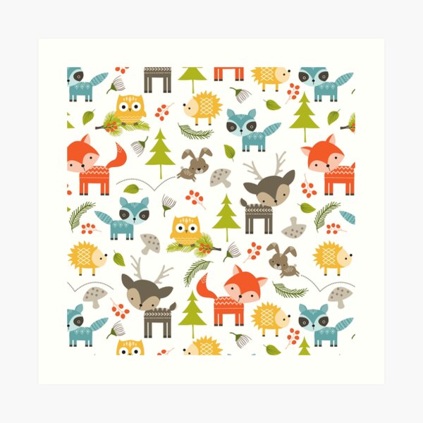 Wandbilder Waldtiere Redbubble