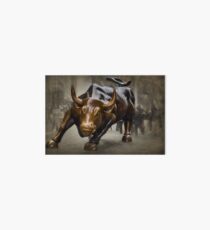 Charging Bull Art Board Print