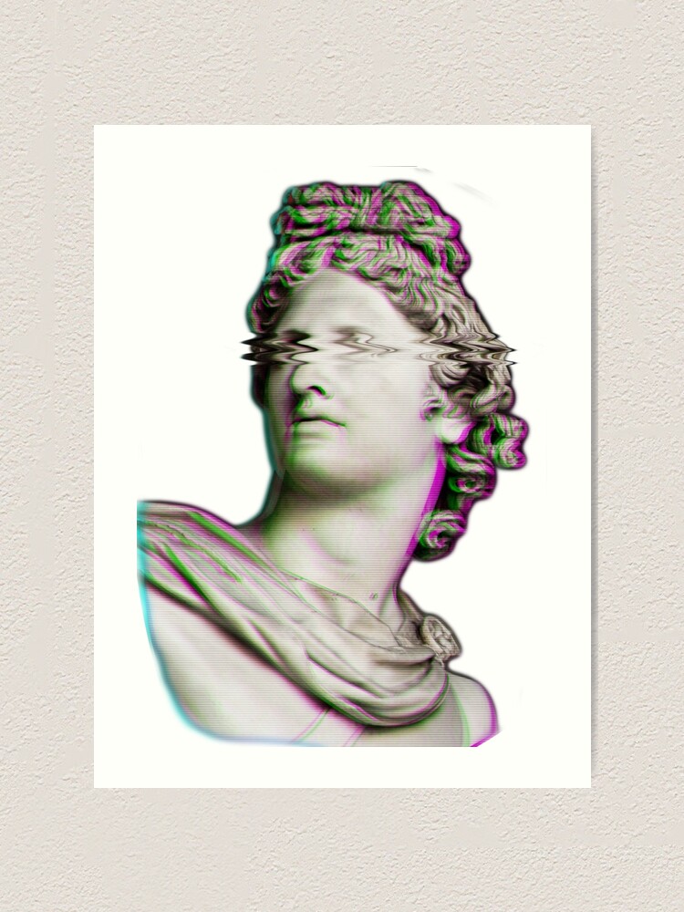 Vaporwave Apollo Head Art Print By Djentleman5 Redbubble